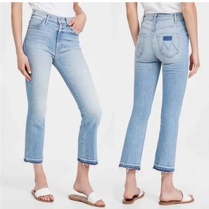 Mother Jeans The Hustler Ankle Flare Undone Hem Size 25